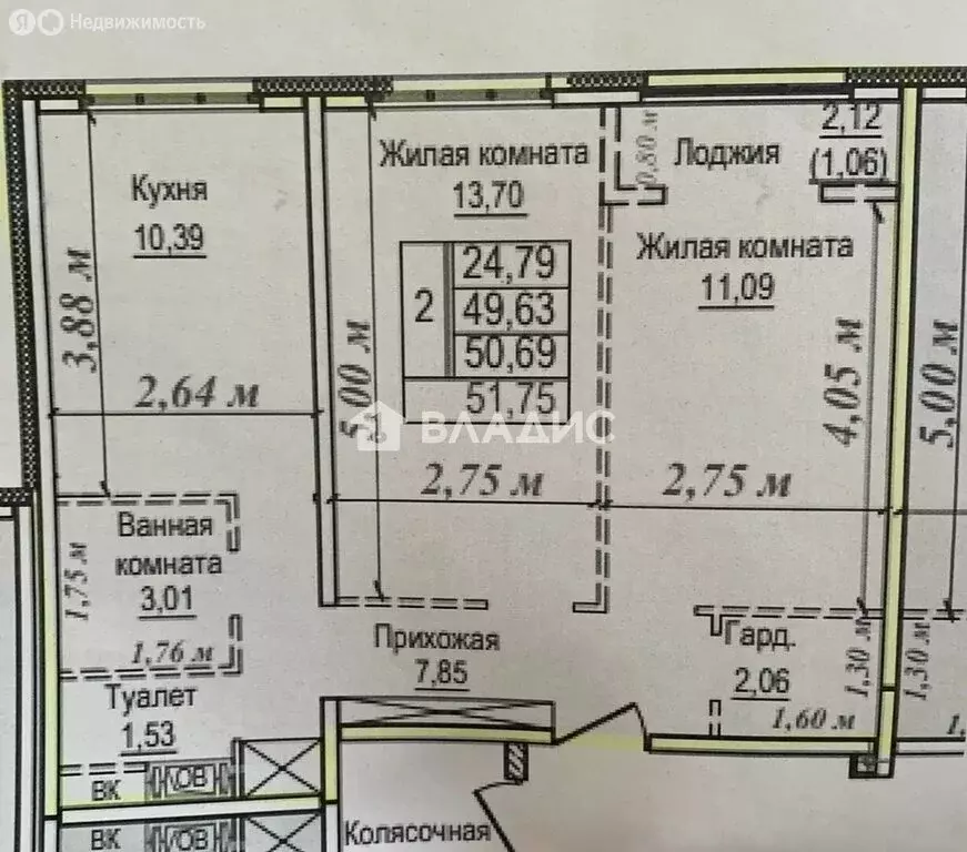 2-комнатная квартира: деревня Глухово, Романовская улица, 21 (51.75 м) - Фото 1