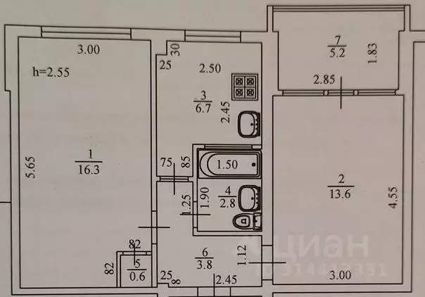 2-к кв. Краснодарский край, Сочи ул. Тимирязева, 2А (50.0 м) - Фото 0