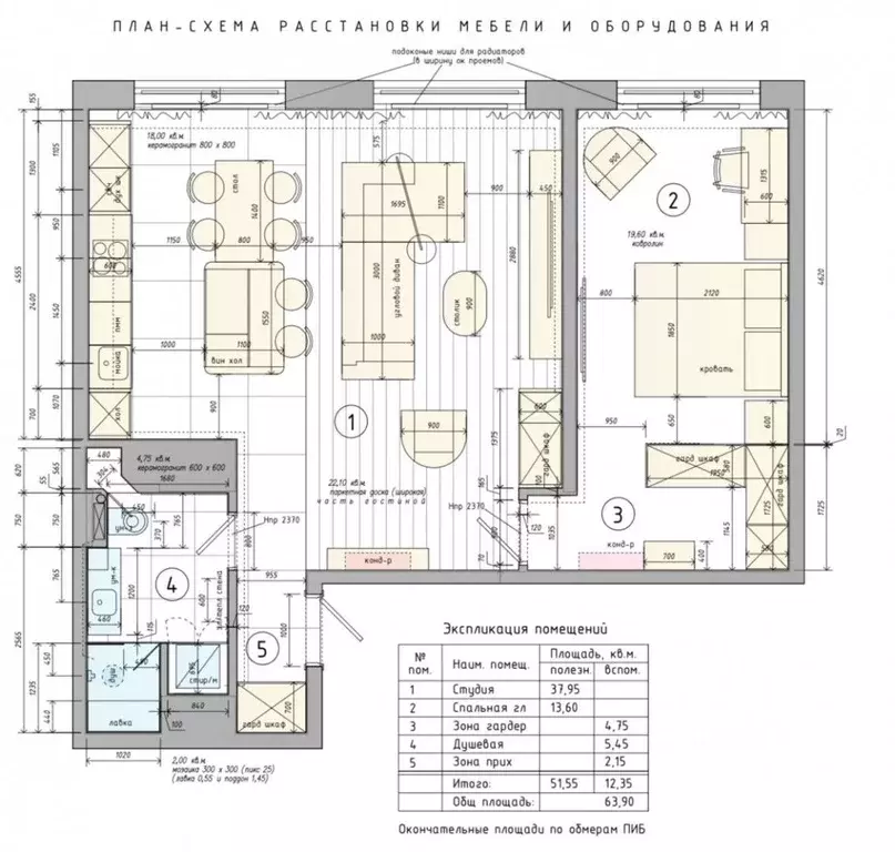 2-к кв. Санкт-Петербург Петровский просп., 26к2 (64.0 м) - Фото 2