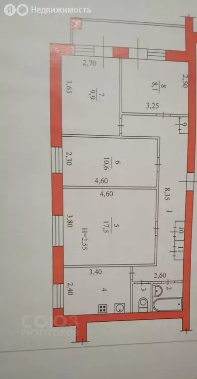 3-комнатная квартира: Волгоград, улица Богданова, 30 (72.5 м) - Фото 0