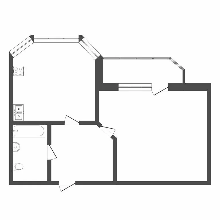 1-комнатная квартира: Тюмень, улица Циолковского, 9 (45.4 м) - Фото 0