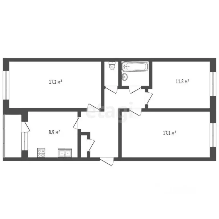 2-к кв. Владимирская область, Ковровский муниципальный округ, пос. ... - Фото 2