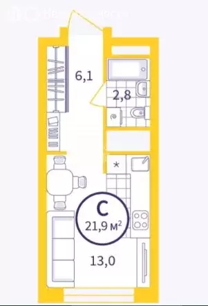 Квартира-студия: Екатеринбург, жилой район Уктус, жилой комплекс Астон ... - Фото 1