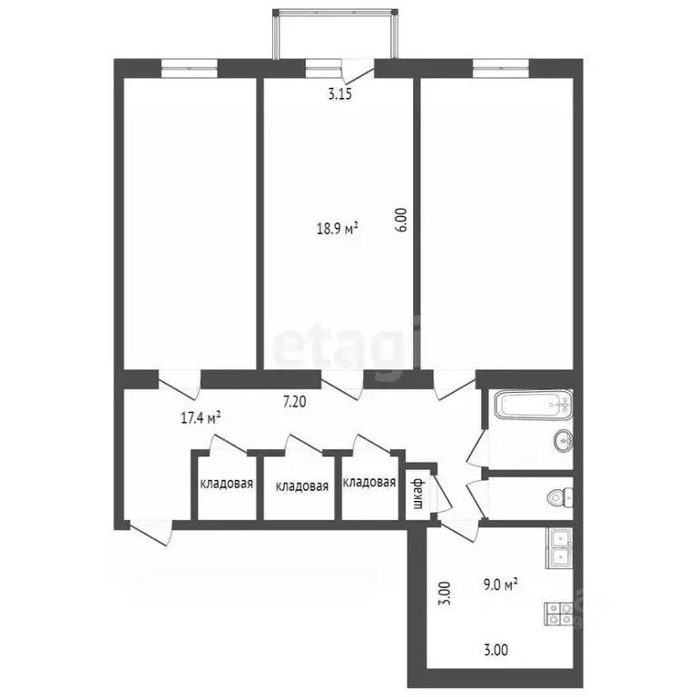 Комната Москва ул. 7-я Текстильщиков, 16 (18.9 м) - Фото 1