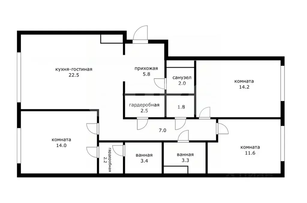 3-к кв. Москва Волоколамское ш., 95/2к3 (90.5 м) - Фото 1