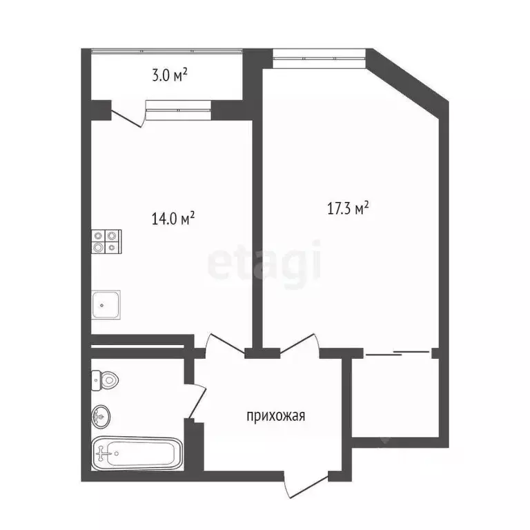 1-к кв. Ярославская область, Ярославль Московский просп., 119к3 (42.3 ... - Фото 1