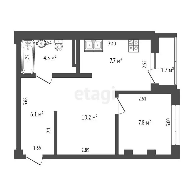 1-комнатная квартира: Туапсе, улица Калараша, 80к4 (36.3 м) - Фото 0