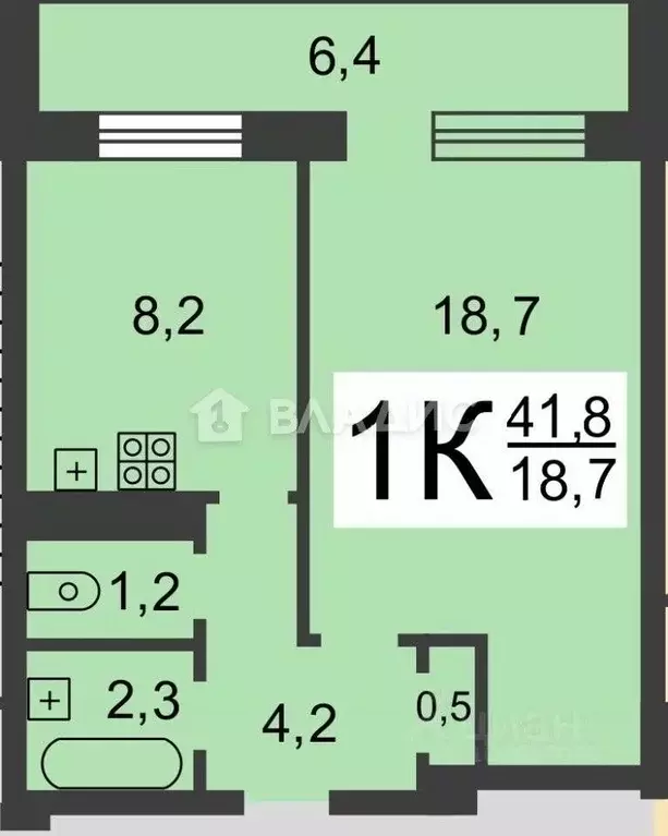 1-к кв. Москва Черноморский бул., 12 (41.8 м) - Фото 1