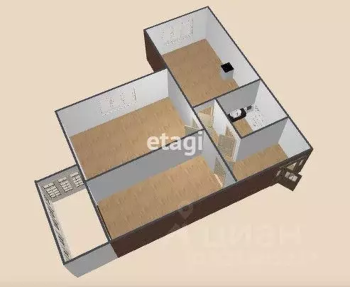 2-к кв. Владимирская область, Покров Покров городской округ, ул. 3-го ... - Фото 2