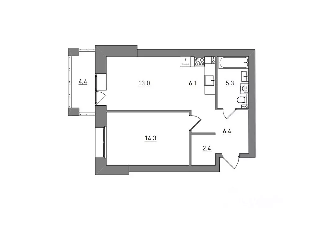 2-к кв. Кировская область, Киров городской округ, пос. Чистые Пруды ... - Фото 2