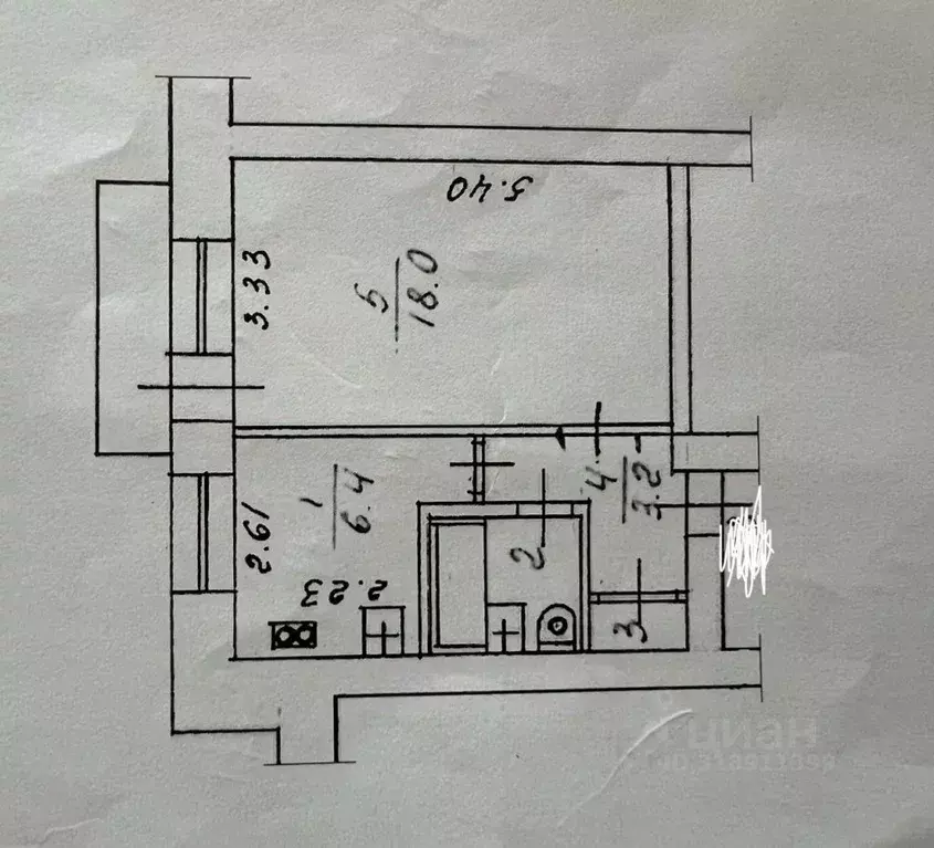 1-к кв. Кировская область, Киров ул. Воровского, 89А (31.5 м) - Фото 1