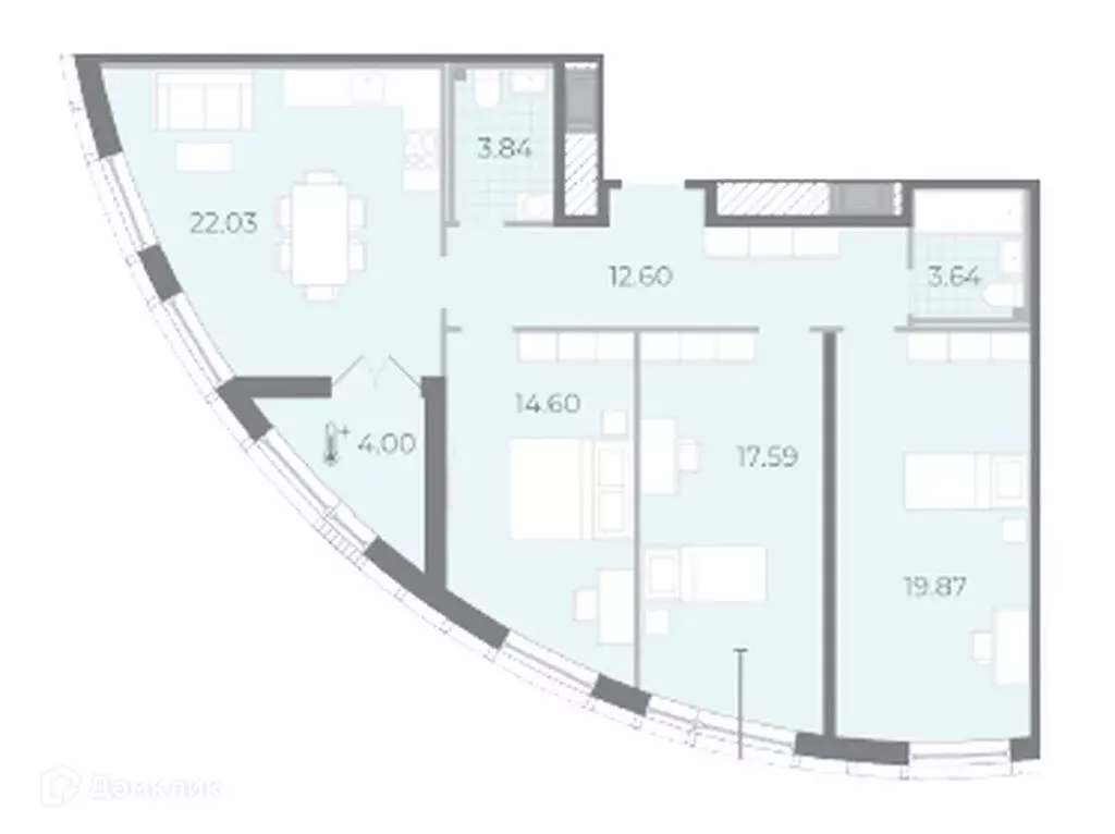 Продаётся 3-к квартира, 96.3 м - Фото 0
