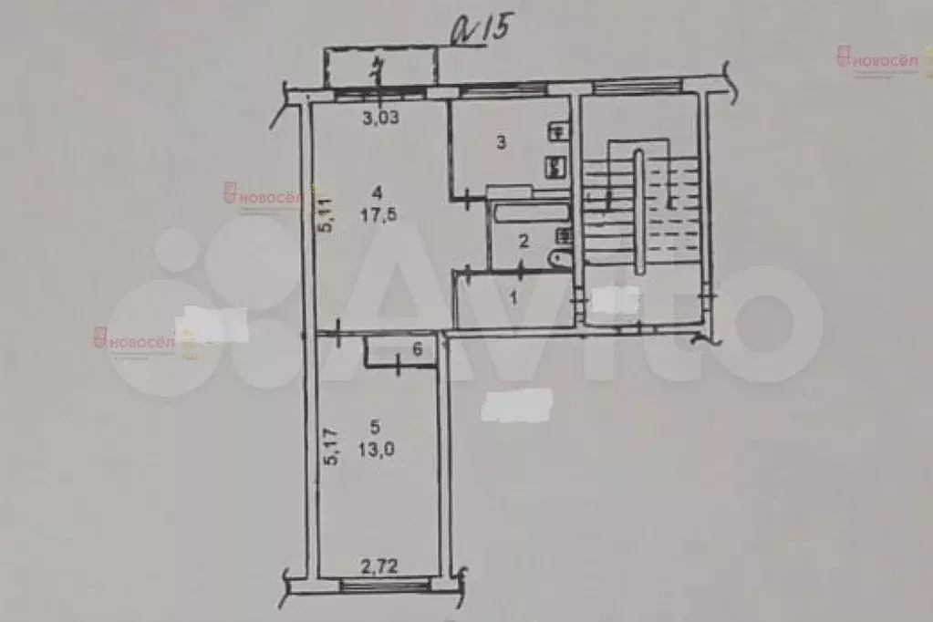 2-к. квартира, 42 м, 5/5 эт. - Фото 0