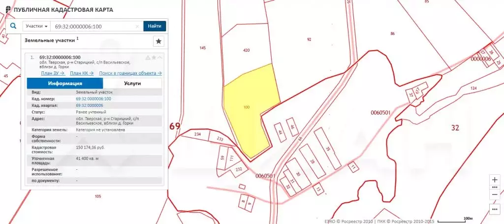 Публичная кадастровая карта тверской области старицкий район
