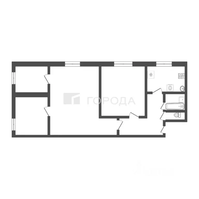 4-к кв. Новосибирская область, Новосибирск ул. Королева, 30 (60.9 м) - Фото 1