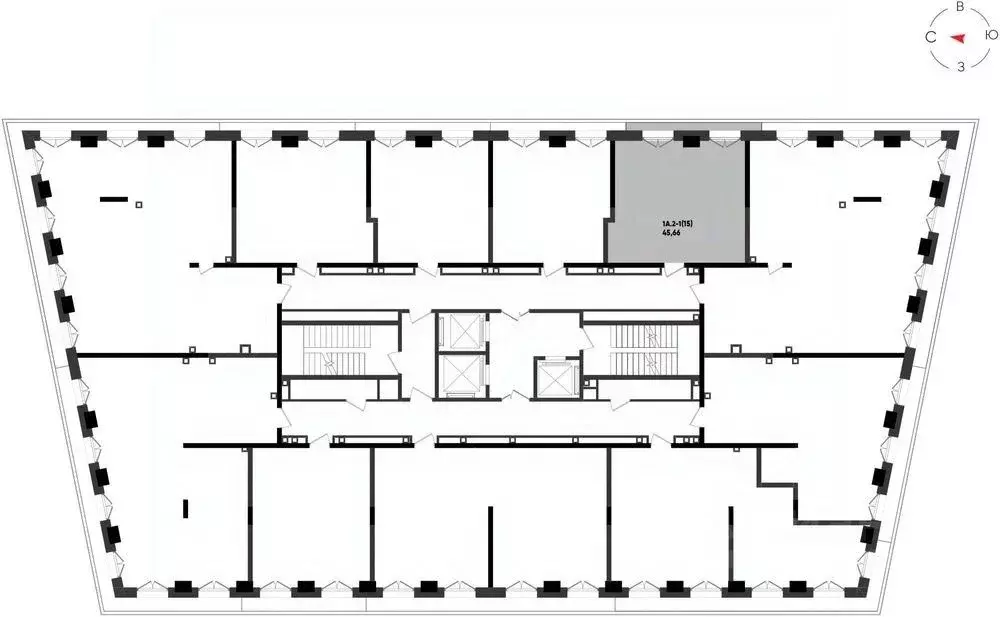 1-к кв. Татарстан, Казань Яналиф жилой комплекс (45.66 м) - Фото 2