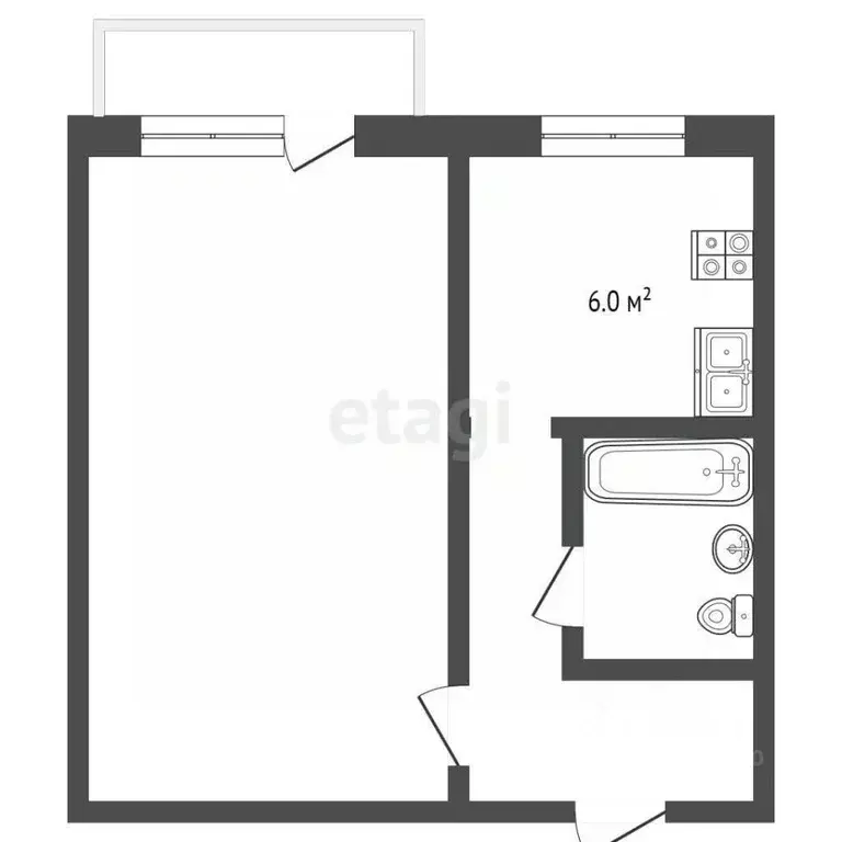 1-к кв. Саратовская область, Балашов Шоссейная ул., 10А (33.4 м) - Фото 1