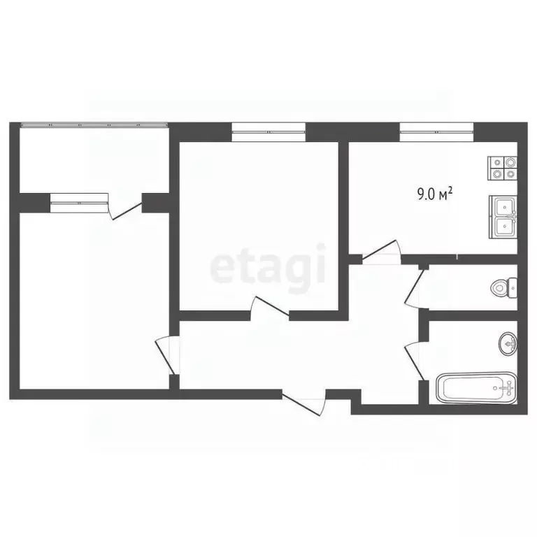 2-к кв. Московская область, Видное ул. Лемешко, 8к2 (52.3 м) - Фото 1