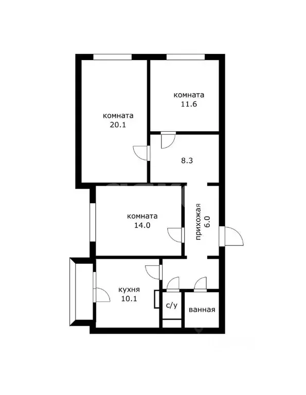 3-к кв. Москва Новокосинская ул., 24К1 (80.0 м) - Фото 2