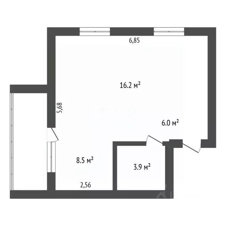 1-к кв. Амурская область, Благовещенск Высокая ул., 130 (36.9 м) - Фото 2