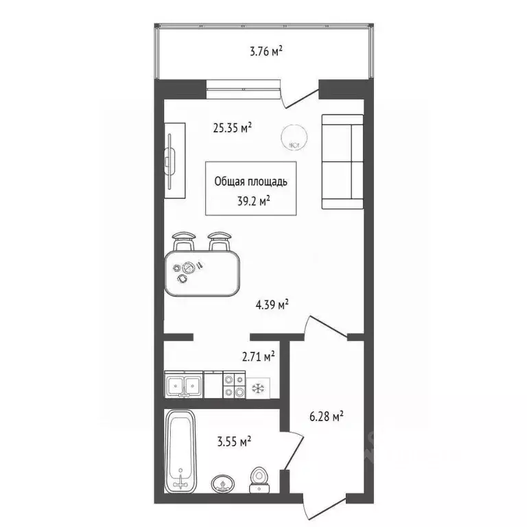 Студия Новосибирская область, Новосибирск ул. В. Высоцкого, 143/9 ... - Фото 1