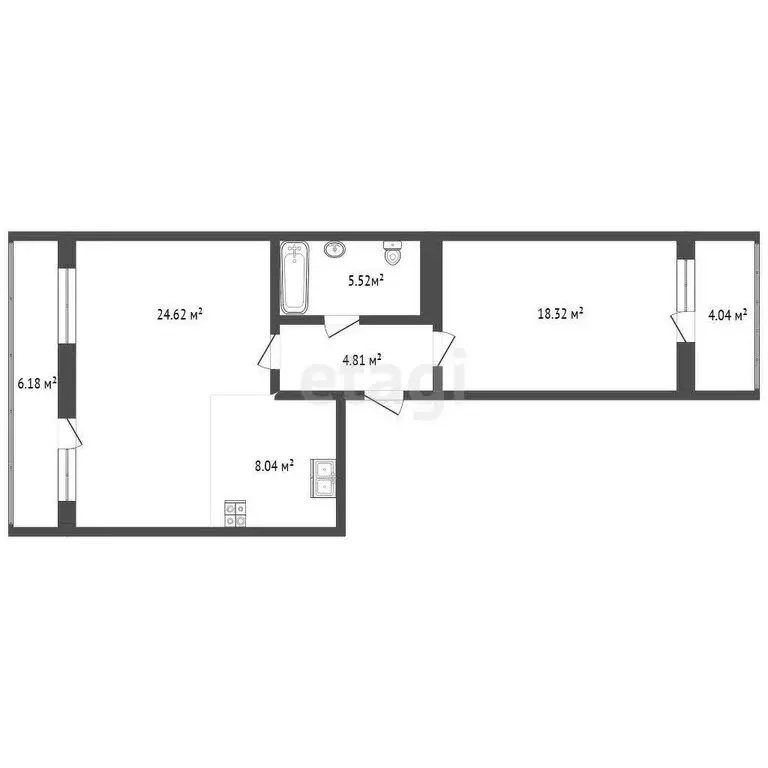 2-комнатная квартира: Кисловка, микрорайон Северный, бульвар Николая ... - Фото 0