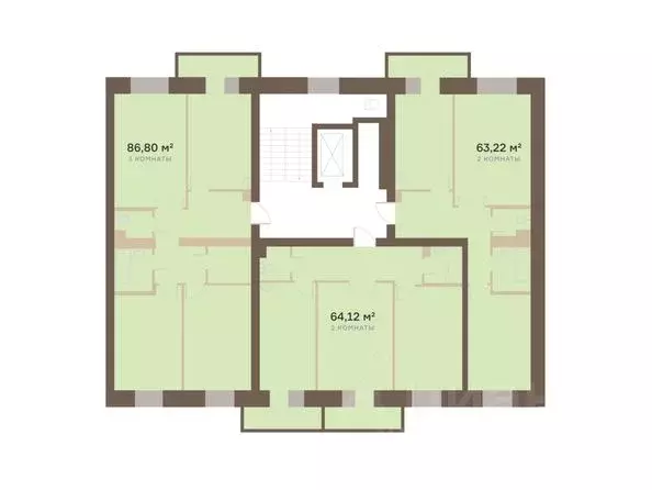 2-к кв. Красноярский край, Красноярск ул. Академгородок, 74 (64.8 м) - Фото 1