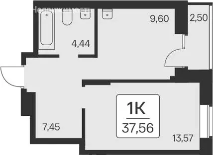 1-комнатная квартира: Новосибирск, квартал на Игарской (35.06 м) - Фото 0