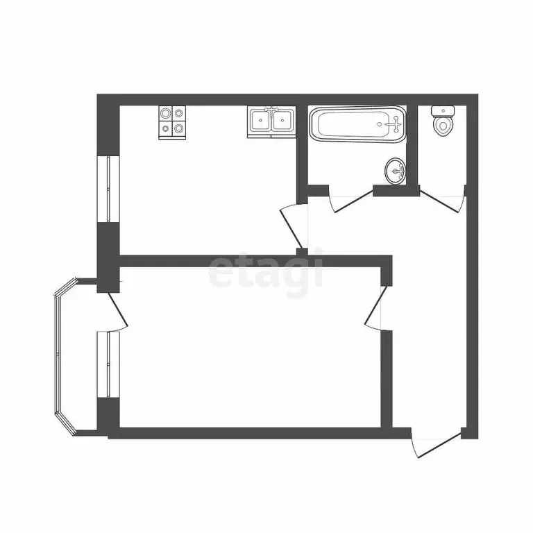 1-комнатная квартира: Саранск, Севастопольская улица, 46А (37 м) - Фото 1