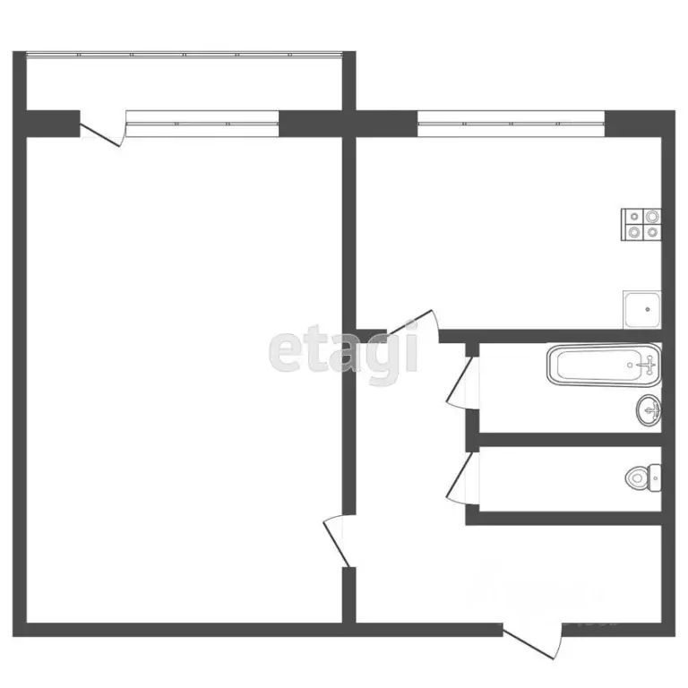 1-к кв. Мордовия, Саранск ул. Воинова, 24 (33.2 м) - Фото 1