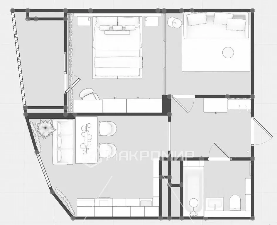 1-к кв. Новосибирская область, Новосибирск Закаменский мкр, 11 (42.7 ... - Фото 1