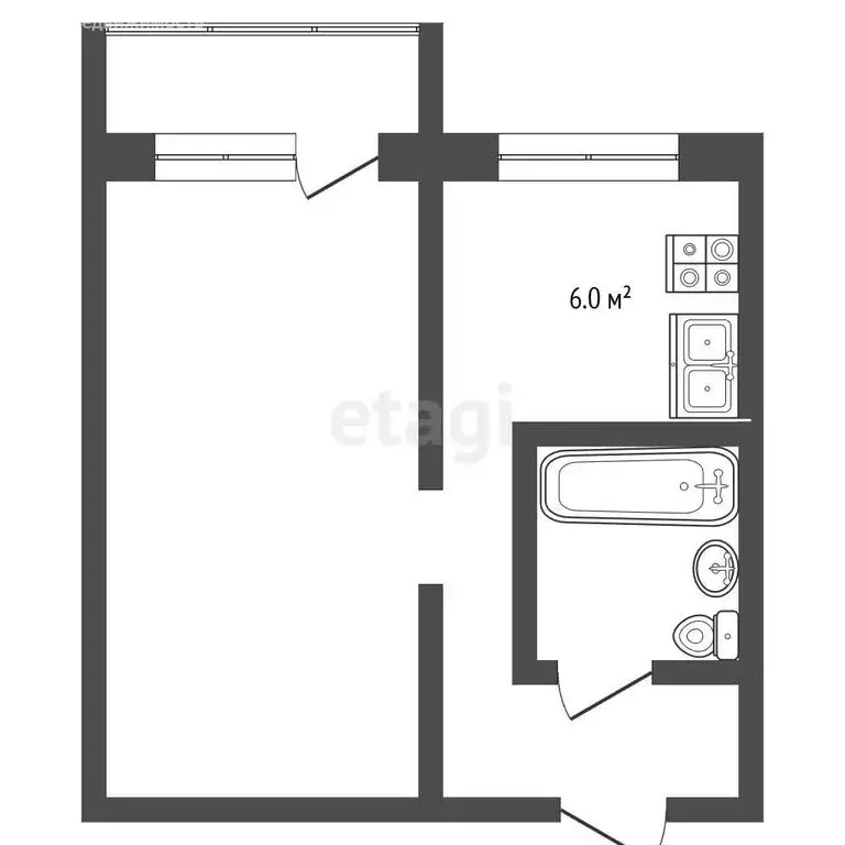 1-комнатная квартира: Серпухов, улица Горького, 6Б (31.6 м) - Фото 1