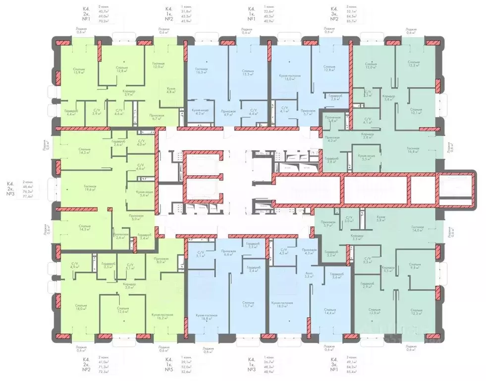 2-к кв. Северная Осетия, Владикавказ Первомайская ул. (70.2 м) - Фото 2