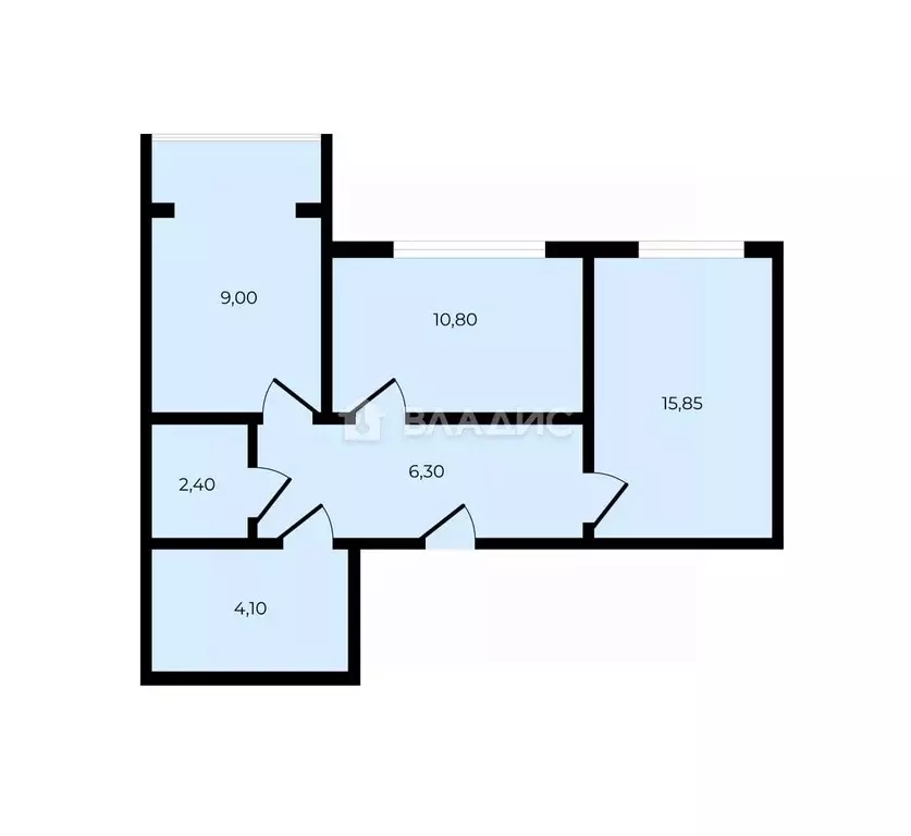 2-к кв. Владимирская область, Владимир ул. Всесвятская, 13 (50.2 м) - Фото 2