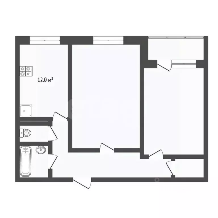 2-к кв. Тюменская область, Тюмень ул. Вересковая, 19 (50.9 м) - Фото 2