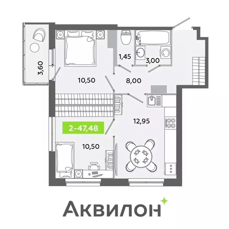 2-к кв. Ленинградская область, Всеволожский район, Заневское городское ... - Фото 0