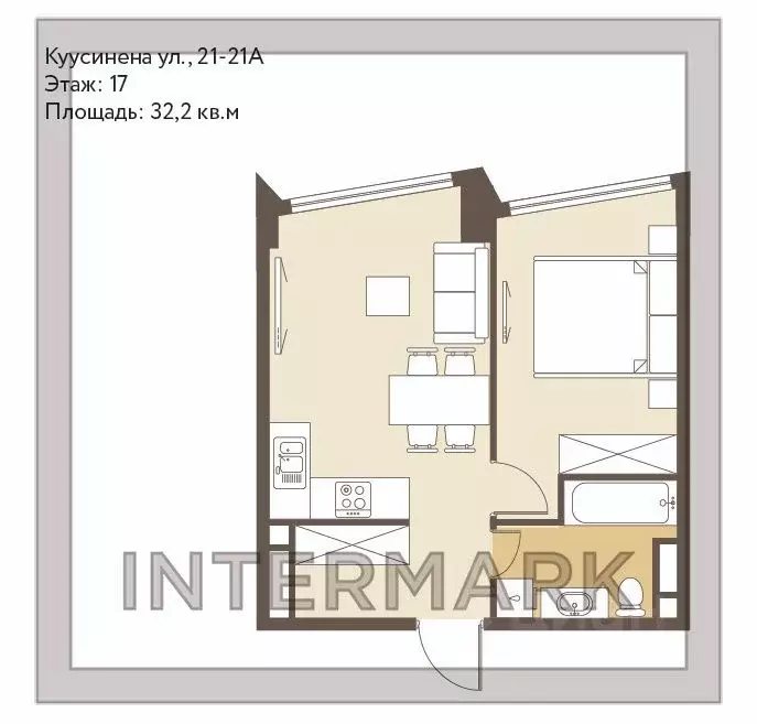 2-к кв. Москва ул. Куусинена, вл21 (32.2 м) - Фото 2