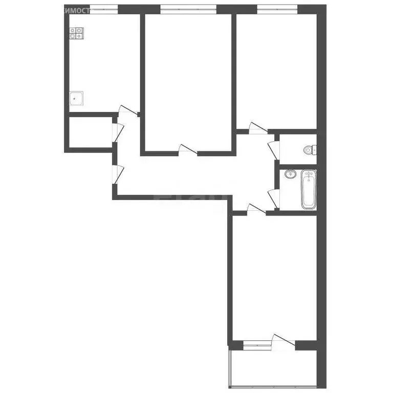 3-комнатная квартира: Тула, улица Некрасова, 54 (67 м) - Фото 0