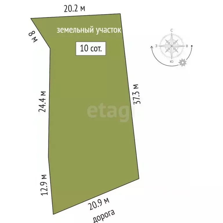 Участок в Тамбовская область, Тамбовский муниципальный округ, пос. ... - Фото 2