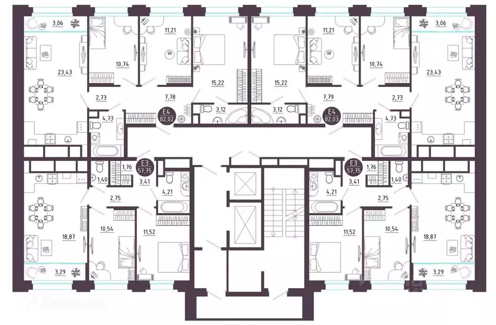 3-к кв. Рязанская область, Рязань Московское ш. (82.03 м) - Фото 1