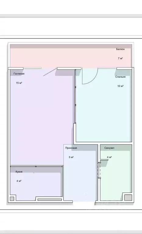 Свободной планировки кв. Москва Зорге 9 жилой комплекс, 9Ак7 (46.8 м) - Фото 1
