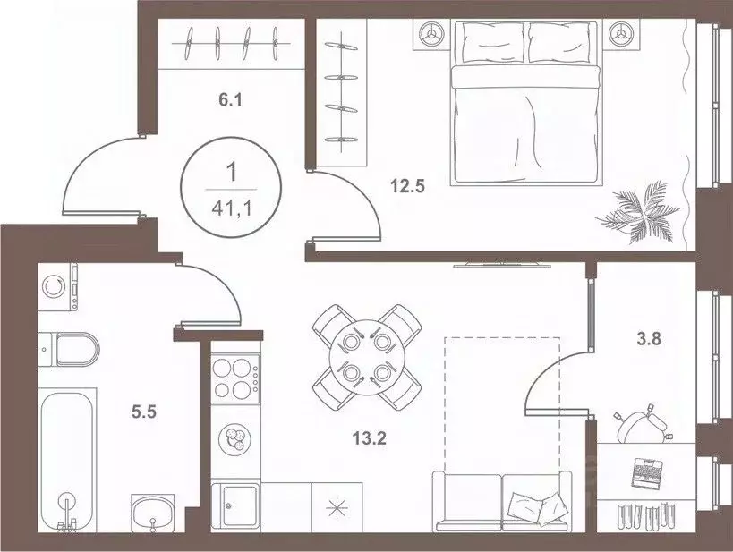 1-к кв. Пензенская область, Пенза Арбеково жилрайон, Дальнее Арбеково ... - Фото 1