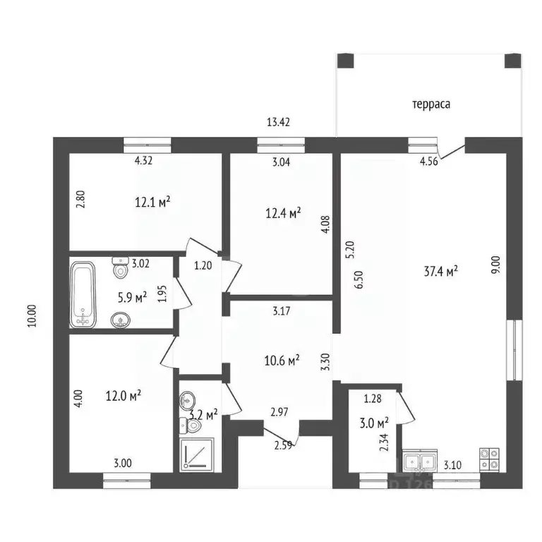 Дом в Московская область, Подольск городской округ, д. Слащево 5 (124 ... - Фото 2