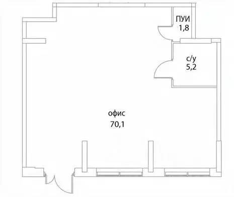 Помещение свободного назначения в Москва ул. Крузенштерна, 3к1 (77 м) - Фото 2