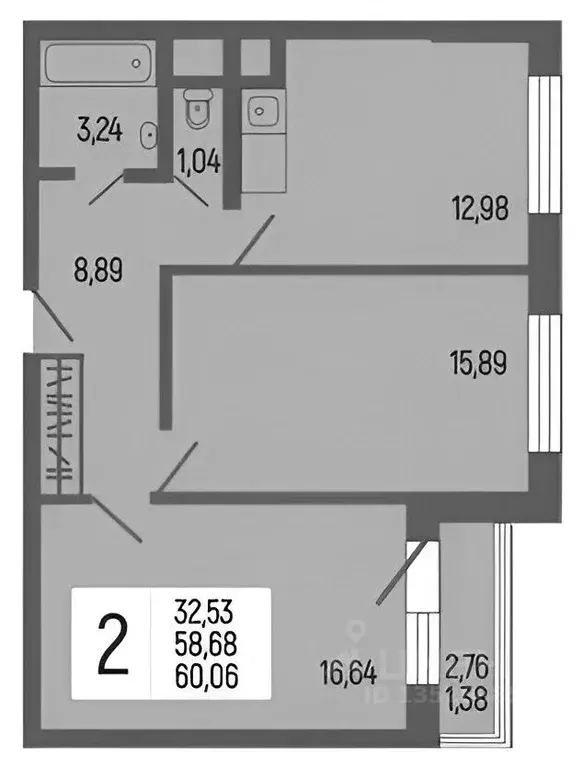 2-к кв. Москва Совхозная ул., 10Б (62.0 м) - Фото 1