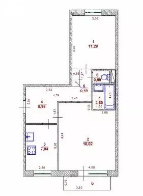 2-комнатная квартира: Ульяновск, улица Ефремова, 87 (50.5 м) - Фото 1