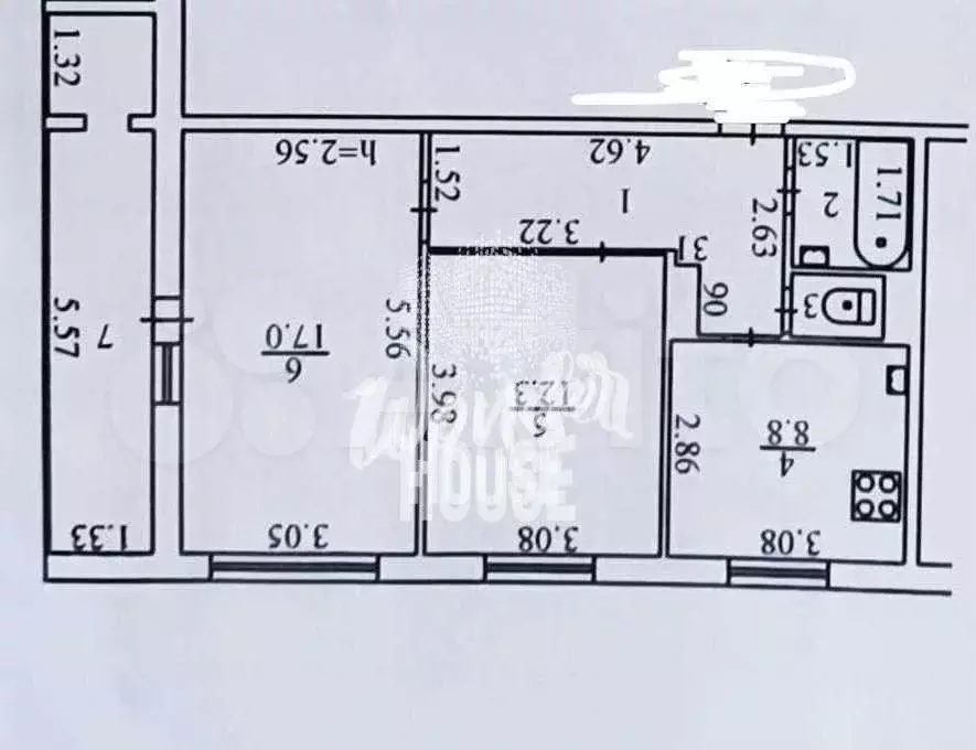 2-к. квартира, 50 м, 2/5 эт. - Фото 0