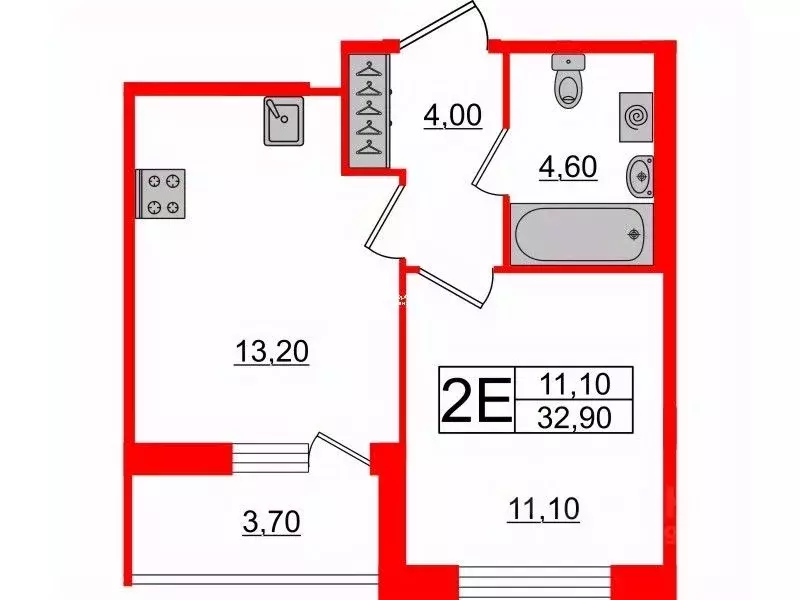 1-к кв. Санкт-Петербург Манчестерская ул., 5к1 (32.9 м) - Фото 1