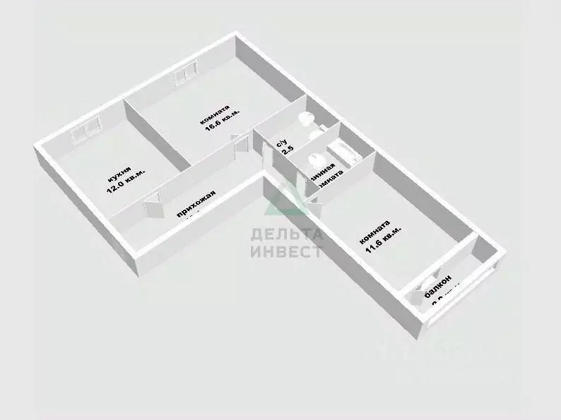 2-к кв. Башкортостан, Уфа ул. Менделеева, 128к1 (56.0 м) - Фото 1