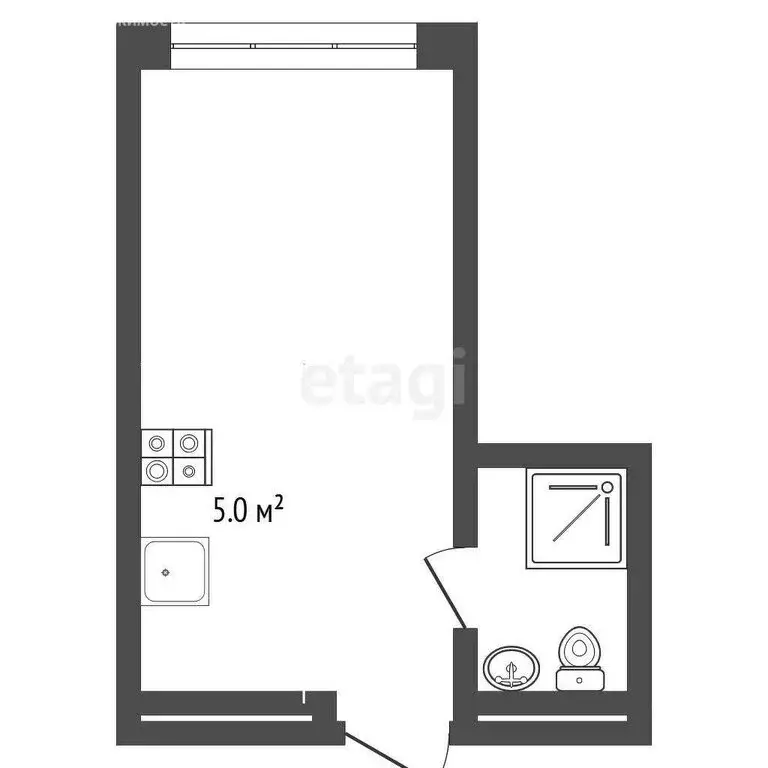 Квартира-студия: Тюмень, улица Тимирязева, 8к1 (23.4 м) - Фото 0